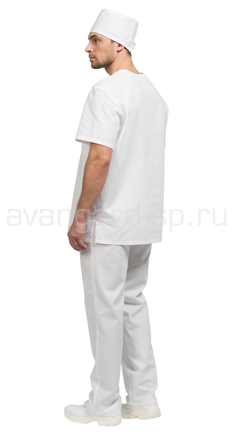 Костюм "Бейкер" с коротким рукавом мужской цв. бел. цена